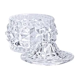 Цукорниця скляна Glass Jay з кришкою в східному стилі, ice flowers Yiwu HP-YH-3 - мініатюра 3