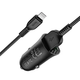 Автомобільний зарядний пристрій Hoco Z39 QC3.0 Black 2 USB+ USB Cable Lightning - мініатюра 4