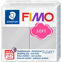Пластика для біжутерії Soft Сіра 57г Fimo