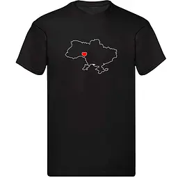 Чорна чоловіча футболка "Україна Вінниця"