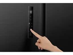 Холодильник Gorenje SBS, 179х62х92см, 2 двері, 345 (186) л, А +, NF +, Інв., Зона св-ті, Зовн. Диспл, чорний - мініатюра 6