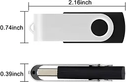 Aiibe Упаковка з 5 64 ГБ USB флеш-накопичувачів, 64 ГБ флеш-накопичувачів, що обертається USB-пам'яті USB 2.0 Pen Drive - мініатюра 3