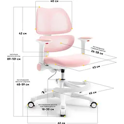Дитяче крісло Mealux-Dream Air Pink KP (Y-607 KP) - мініатюра 2