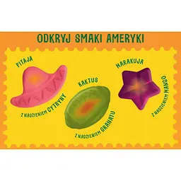 Цукерки жувальні Wawel Travel Gummies America із фруктом смаком, 80 г (925515) - мініатюра 2