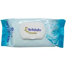 Вологі серветки дитячі Babylbella "Sensitive" з клапаном, без алкоголю і парабенів, 120 шт.