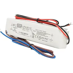 Імпульсний блок живлення Mean Well герметичний LPV-35-12 12В 3А (35Вт) IP67