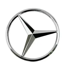 Емблема задня Mercedes-Benz W221 хром 82мм (3 напрямні + скотч) OEM A2058170216 - мініатюра 3