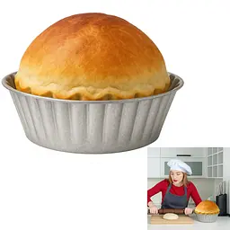 Форма алюмінієва для випічки кексу хліба паски калача паляниці каравая 24x17x8 см, Хлібпром 84079 - мініатюра 1