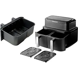 Аерофритюрниця Hanseatic HAF212600D 2в1 з XXL-об’ємом 9 л, функцією сушіння, двома лотками та сенсорним дисплеєм - мініатюра 3