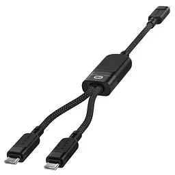 Дата кабель Acefast C5-11 USB-C to 2xUSB-C 100W (1.2m) Black - мініатюра 3