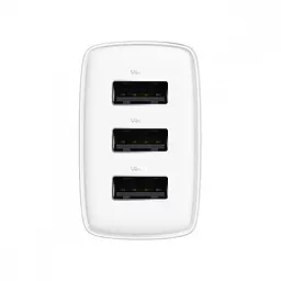 Мережевий зарядний пристрій Baseus Compact Charger 3U 17W 3USB White (CCXJ020102) [74464] - мініатюра 3