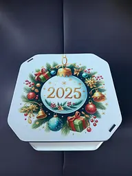 Подарункова коробка квадратна (ХДФ) 29x29x10 см. №1 - мініатюра 7