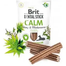 Ласощі для собак Brit Dental Stick Calm заспокійливі, коноплі та пустирник 7 шт. 251 г - мініатюра 2