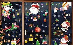 Набір новорічних наклейок на вікно Happy New Year 9 14578 20×30 см 9 аркушів - мініатюра 3