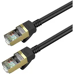 Кабель Hoco US02 Level pure copper gigabit ethernet cable L 5 м Black - мініатюра 4
