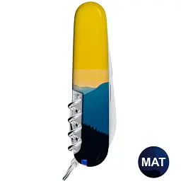 Ніж Victorinox Camper Ukraine 91мм,13функ ,Гірський пейзаж - мініатюра 3