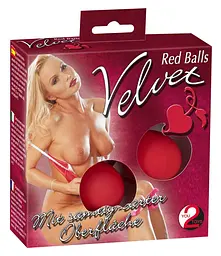 Вагінальні кульки Velvet Red Balls, 23 см, червоний - мініатюра 3