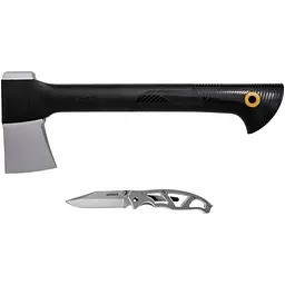 Набір: Сокира теслярська мала Fiskars Solid A6 + Складаний ніж Gerber Paraframe (1057911)
