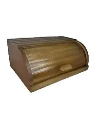 Хлібниця деревʼяна Класична Темна 38x27x17см - мініатюра 4