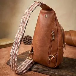 Практична жіноча сумка з однією лямкою через плече з екошкіри Vintage 22758 руда - мініатюра 3