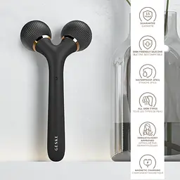 Електронний звуковий ролик для обличчя та тіла GESKE Sonic Facial & Body Roller 4 в 1 сірий - мініатюра 5