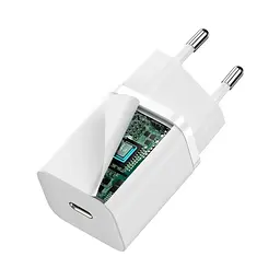 Зарядний пристрій блок живлення адаптер Baseus Super Si 30 W 1 USB-C (CCSUP-J02) білий - мініатюра 3