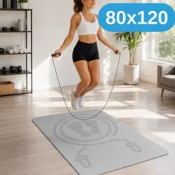 Килимок для стрибків на скакалці Solve світло-сірий 80 x 120 см (KT9000293) - мініатюра 2