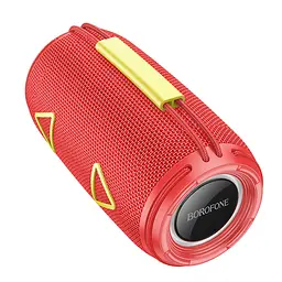 Портативна bluetooth колонка Borofone BR38 TWS із LED підсвічуванням червоний - мініатюра 3
