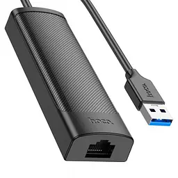 Hub HOCO HB42 4in1 (USB to USB3.0*3+RJ45) 1.2m Black