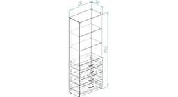 Шафа Анжело Ferrum-decor на 3 полиці з 4 ящиками 1900x700x380 ДСП Дуб Сонома 16 мм (FRD-105022) - мініатюра 5