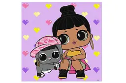 Набір для розпису за номерами 40x40 см KHO6292 "L.O.L. TroopSurprise Honey Bun With Bunny Hun" Ideyka