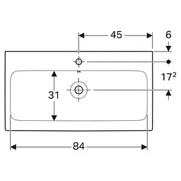Раковина Geberit iCon 90x49 124060000, Білий - мініатюра 4