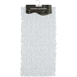 Килимок для ванної Eco Fabric Галька 68х34 см прозоро-білий (6834-001) - мініатюра 3