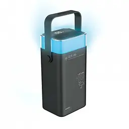 Зовнішній акумулятор Power Bank LENYES PX492D, 40000 мА·год, швидка зарядка PD 22.5W, RGB підсвітка, чорний - мініатюра 5
