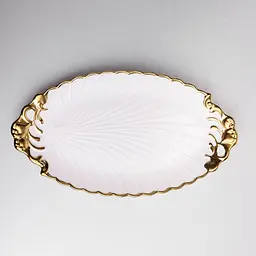 Блюдо сервировочное фарфоровое Margaret 36.2*20*3 см Yiwu YYSH1236