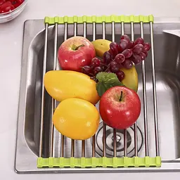 Сушарка підставка для посуду на мийку салатову 23*37 см Kitchen Drainboard - мініатюра 5