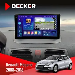 Штатна магнітола Renault Megane III 2008-2016 Decker D9-009 4x64, DSP, 4G, 2k Decker (НФ-00008378)