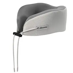 Подушка бавовняна для шиї, з пам'яттю Naturehike CNK2450WS019, сіра