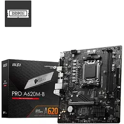 Материнська плата MSI PRO A620M-B sAM5 A620 2xDDR5 M.2 HDMI D-Sub mATX - мініатюра 5
