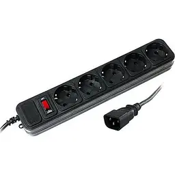 Фільтр-подовжувач мережевий для ДБЖ (UPS) Gembird 1.8м 5 розеток black (SPG5-X-6B)