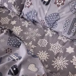 Підковдра MirSon Бязь 17-0655 Snowflake 110 x 140 см сіра (2200009610622) - мініатюра 3