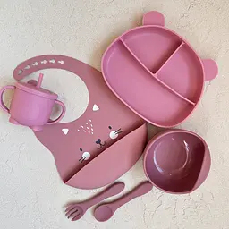Набір Ведмедики BPR img_e6673 pink поїльник з трубочкою ПРЕМІУМ якість