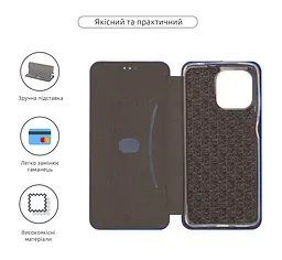 Чехол-книжка для Motorola G15/G15 Power, G-Case, синий, кожаный чехол-книжка из экокожи (PU) и TPU, с магнитом, с подставкой и вместительным кардхолдером, противоударный, защита всего корпуса, ArmorStandart (ARM84854) - мініатюра 3