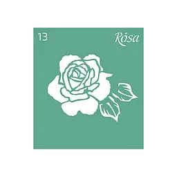 Багаторазовий трафарет Rosa 3625113 самоклеючий, №13, 9х10 см, серія "Квіти"