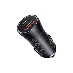 Автомобильное зарядное устройство Baseus Golden Contactor Max Dual Fast Charger Car Charger U+C 60W CGJM000113 - мініатюра 3