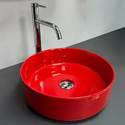 Умивальник VBI Prato накладний 36x36 см red glossy VBI-011416 - мініатюра 6