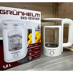 Електрочайник скляний Grunhelm EKS-18101SW дисковий 1.8 л 1500 Вт - мініатюра 4