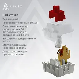 Клавіатура Ajazz AK980 Red Switch USB UA Black (AK980-R-BR) - мініатюра 8