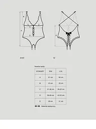 Боді Obsessive Fiorenta L/XL чорний - мініатюра 3