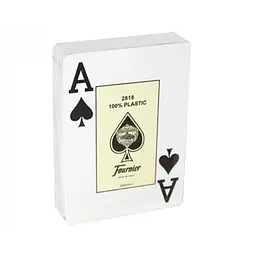 Карти гральні Fournier 2818 100% Plastic Jumbo Index (red blue) (PC_F2818PJI)